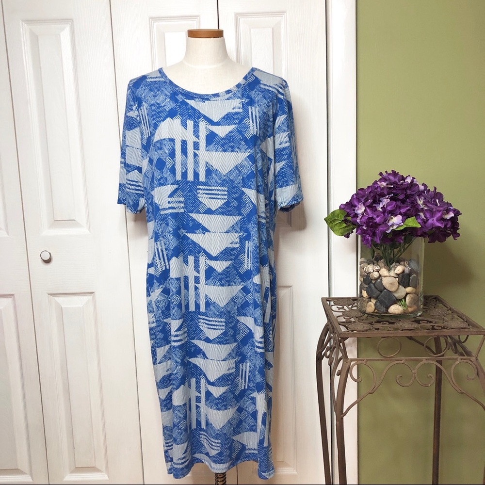 Blue & white lularoe Julia